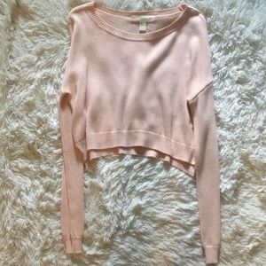 Forever 21 Crop pink sweater
